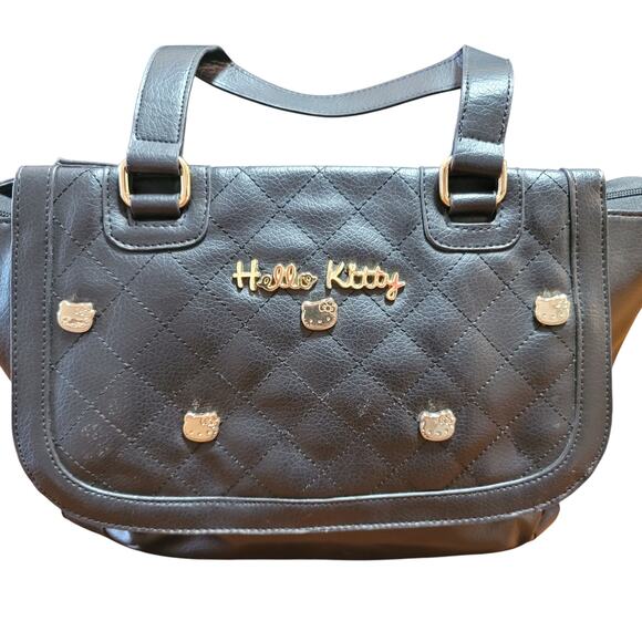 Loungefly Hello Kitty Black Quilted Purse - Picture 2 of 16